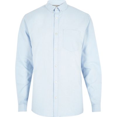 Light blue casual Oxford shirt
